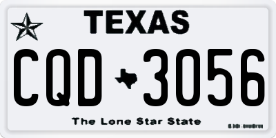 TX license plate CQD3056