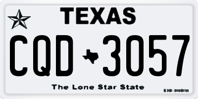 TX license plate CQD3057
