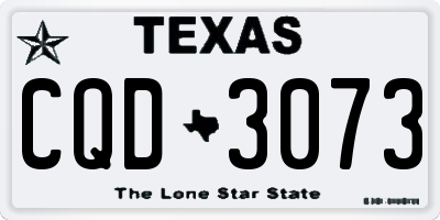 TX license plate CQD3073
