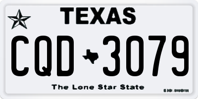 TX license plate CQD3079