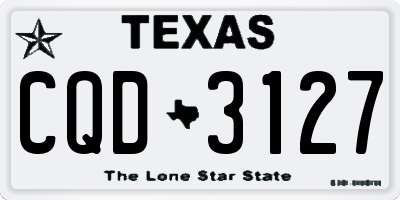 TX license plate CQD3127