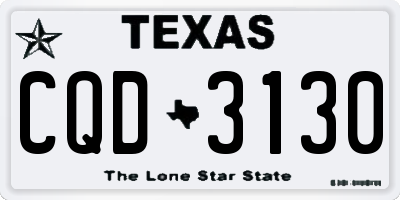 TX license plate CQD3130