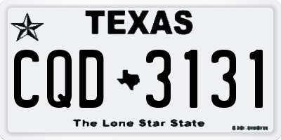 TX license plate CQD3131