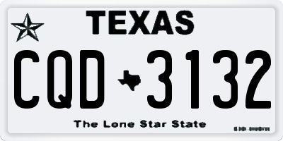 TX license plate CQD3132