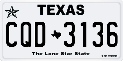 TX license plate CQD3136