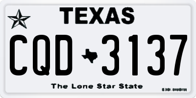 TX license plate CQD3137