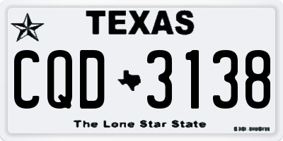 TX license plate CQD3138