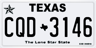 TX license plate CQD3146