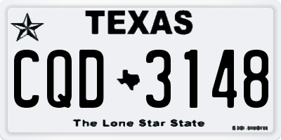 TX license plate CQD3148