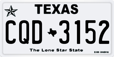 TX license plate CQD3152
