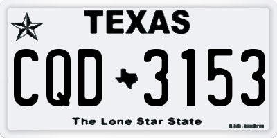 TX license plate CQD3153