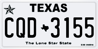 TX license plate CQD3155