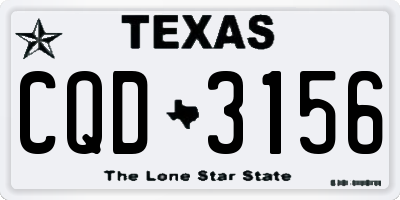 TX license plate CQD3156