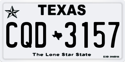 TX license plate CQD3157