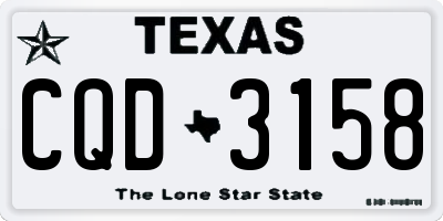 TX license plate CQD3158