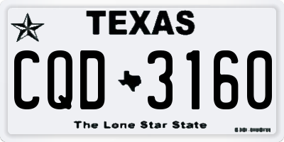 TX license plate CQD3160