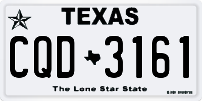 TX license plate CQD3161