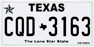 TX license plate CQD3163