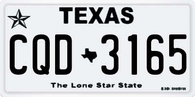 TX license plate CQD3165