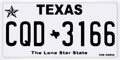 TX license plate CQD3166