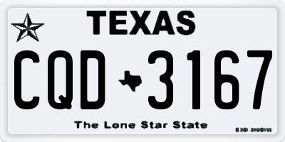 TX license plate CQD3167