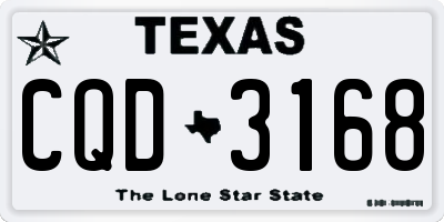 TX license plate CQD3168