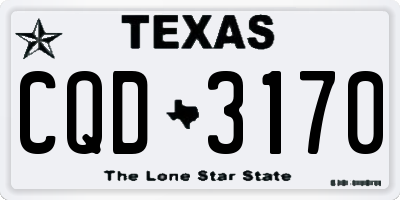 TX license plate CQD3170