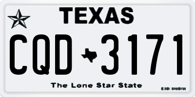 TX license plate CQD3171