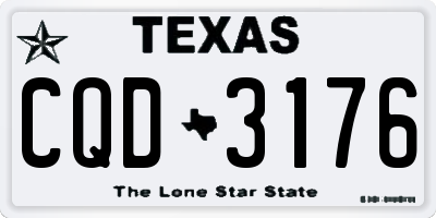 TX license plate CQD3176