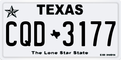 TX license plate CQD3177
