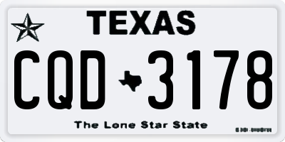 TX license plate CQD3178