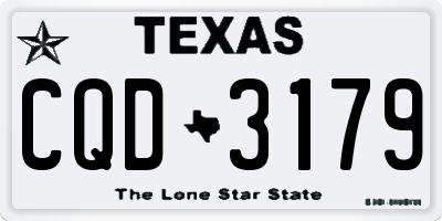TX license plate CQD3179