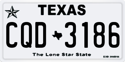 TX license plate CQD3186