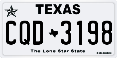 TX license plate CQD3198