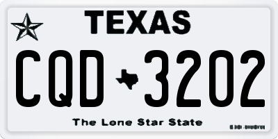 TX license plate CQD3202