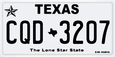 TX license plate CQD3207