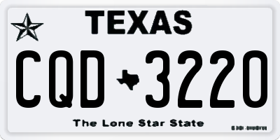TX license plate CQD3220