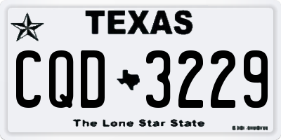TX license plate CQD3229