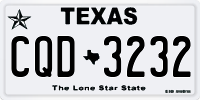 TX license plate CQD3232