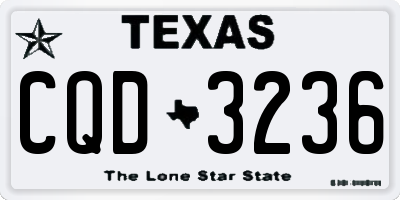 TX license plate CQD3236