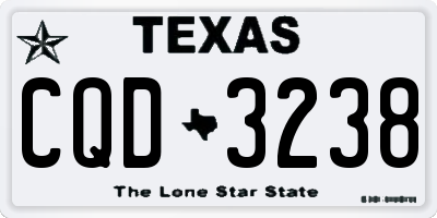 TX license plate CQD3238