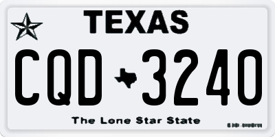 TX license plate CQD3240