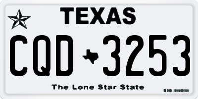 TX license plate CQD3253