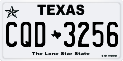 TX license plate CQD3256