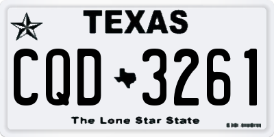 TX license plate CQD3261