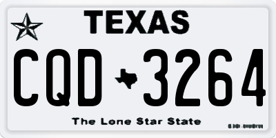 TX license plate CQD3264