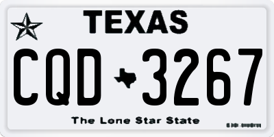 TX license plate CQD3267