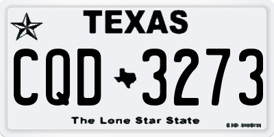 TX license plate CQD3273