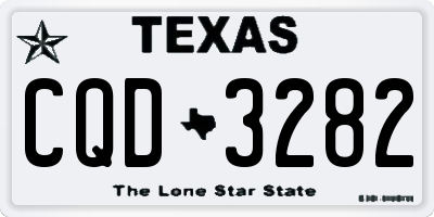 TX license plate CQD3282
