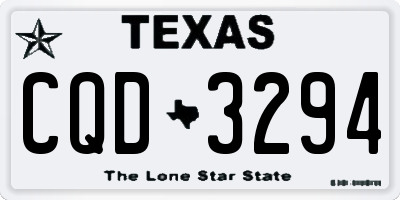 TX license plate CQD3294